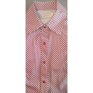 Womens Rockies Shirt Medium Red Pearl Snap Long Sleeve Retro Rodeo Western 90s